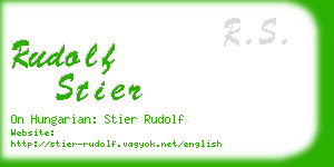 rudolf stier business card